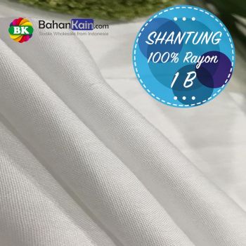 Kain Santung 1B Putih Optik - 115 CM